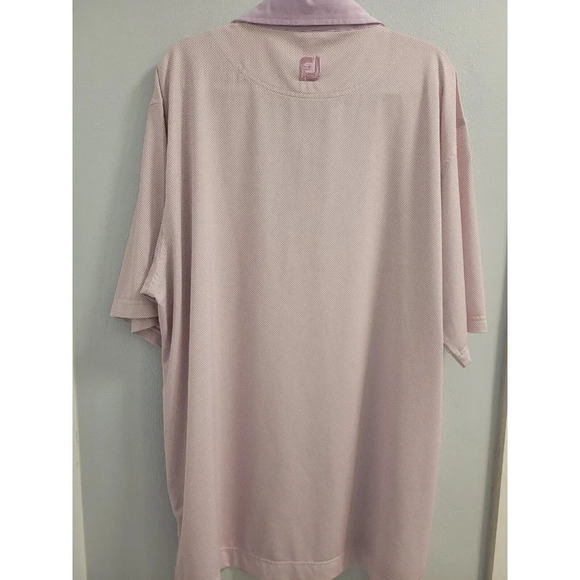 FootJoy FJ Mens Light Purple Sqaure Pattern Short Sleeve Polo Shirt Size XL - Picture 6 of 13